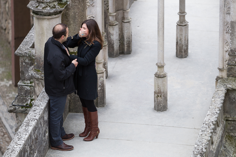 Surprise proposal in Lisbon, Portugal. Destination vacation photographer