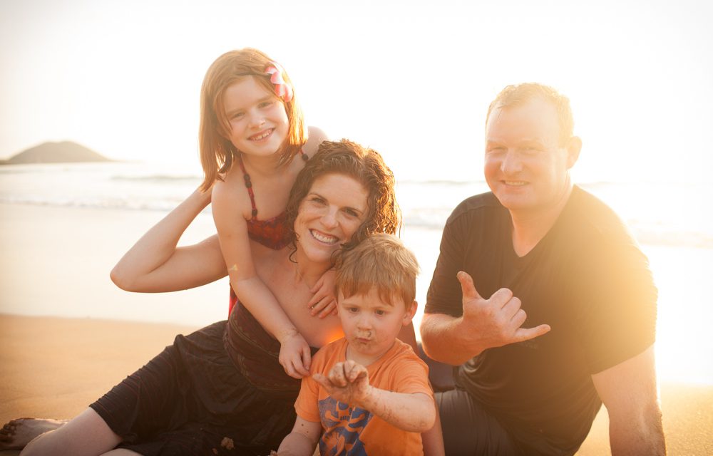 When Your Husband Tosses You IN THE OCEAN During Family Vacation Photos in Maui