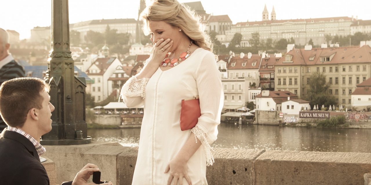 Surprise Proposal in Prague on the Charles Bridge