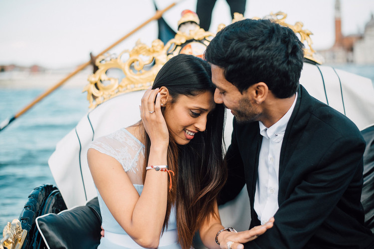 A Surprise Proposal Aboard a Venice Gondola