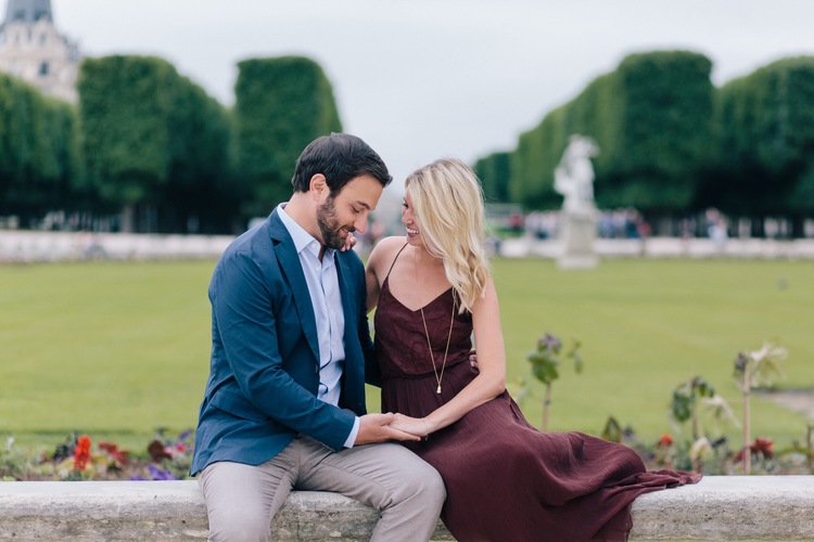 A Romantic Surprise Garden Proposal in Paris