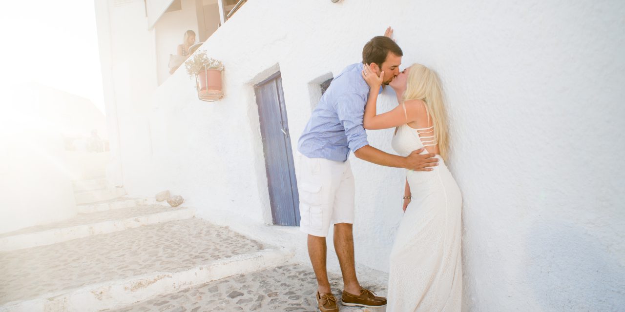 A Double Surprise Santorini Proposal