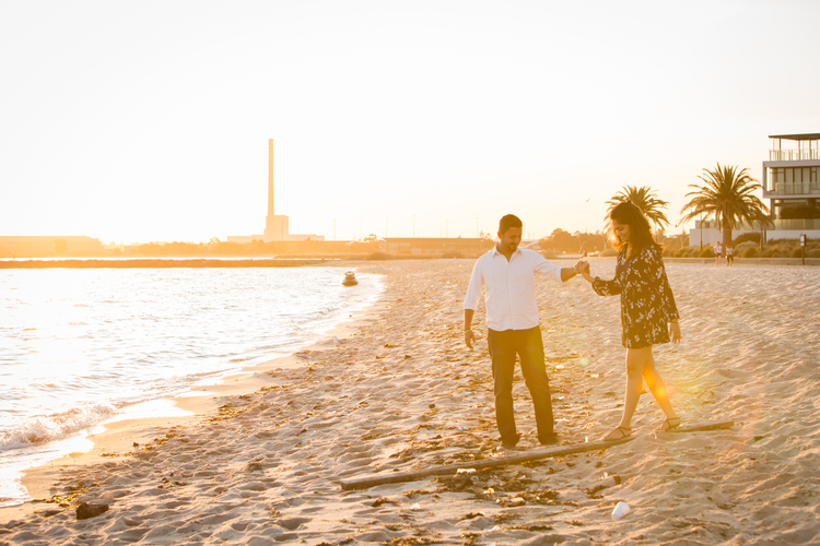 Beachy Engagement Celebration in Melbourne