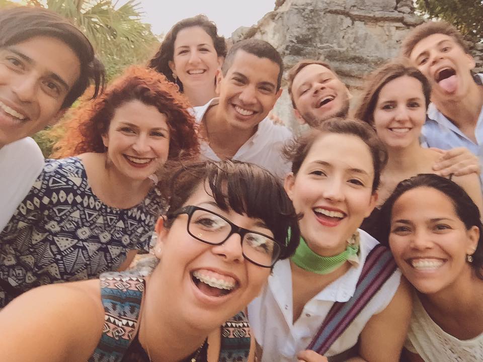   Mónica in Cancun &nbsp;(centre) had a fabulous time shooting  Manali in SF &nbsp;(left, behind) and her family on holiday. 