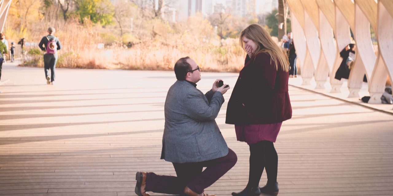 A Travel-Loving Couple’s Surprise Proposal in Chicago
