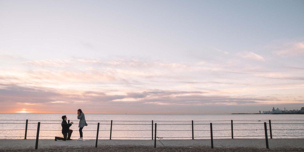 A Sunrise Surprise Proposal in Chicago