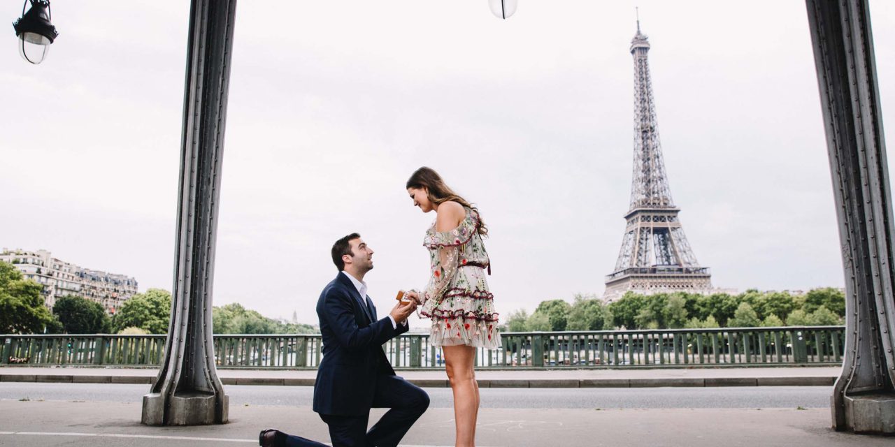 A Romantic Eiffel Tower Surprise Proposal in Paris