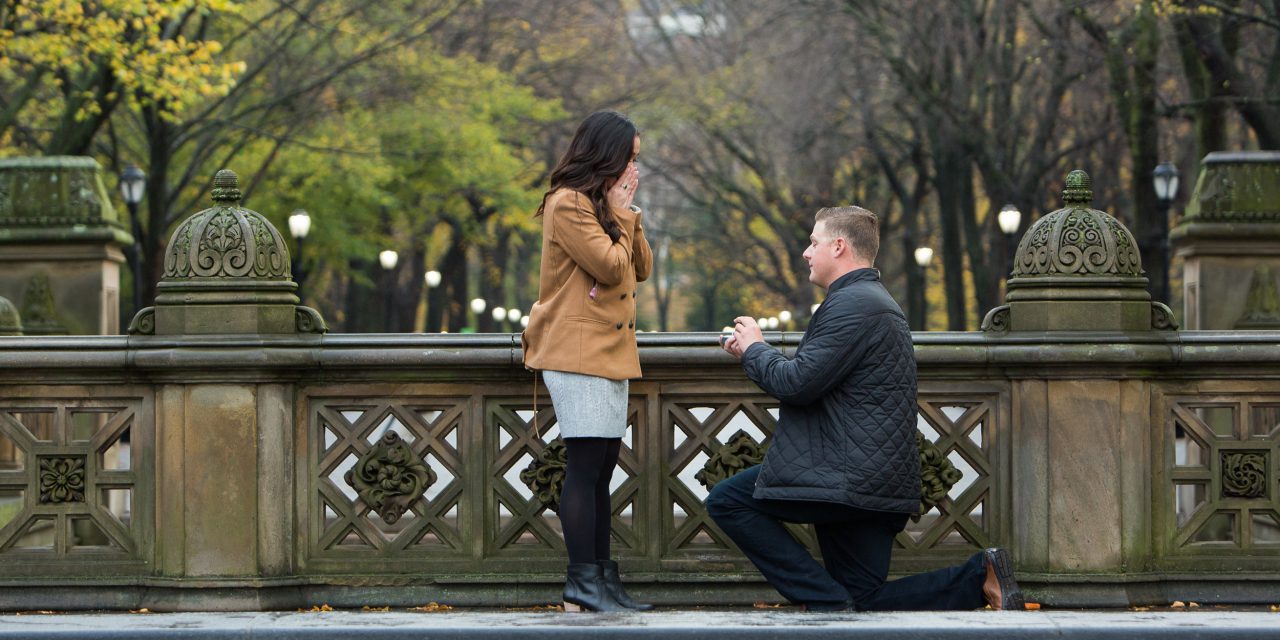 A Father-Son Heart to Heart Leads to a Romantic Surprise Proposal in NYC