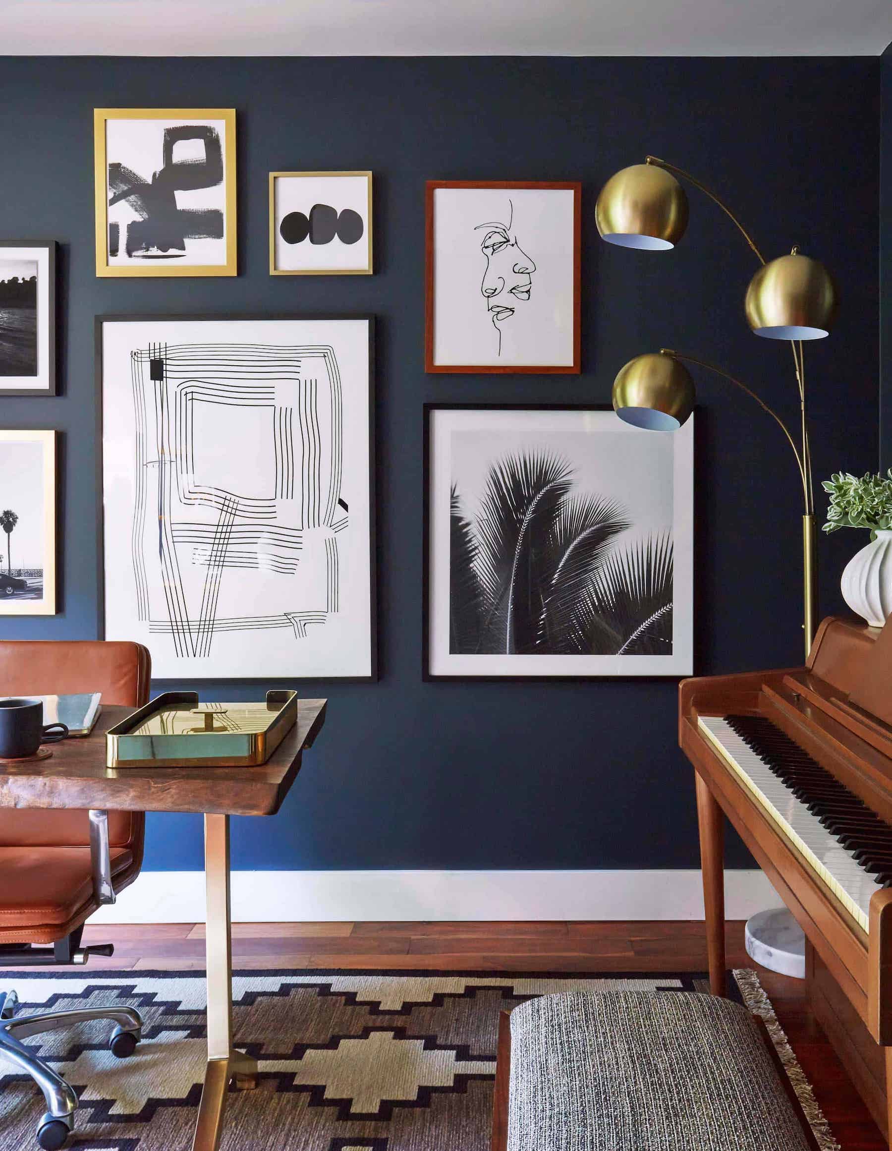 Gallery wall in an office