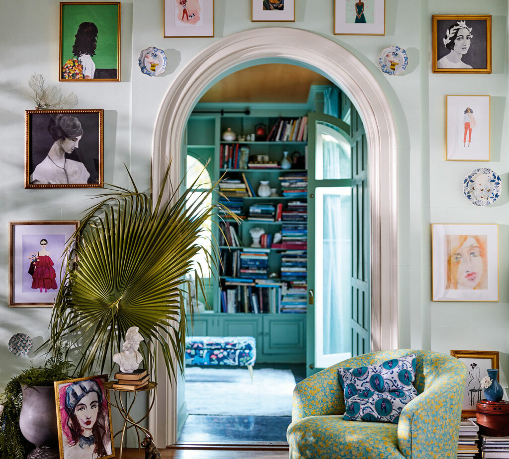 Gallery wall in living room