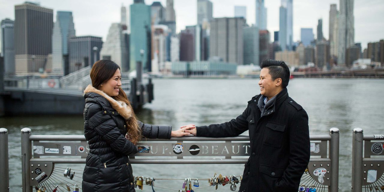 A Super Sweet Proposal In Front of the Brooklyn Bridge