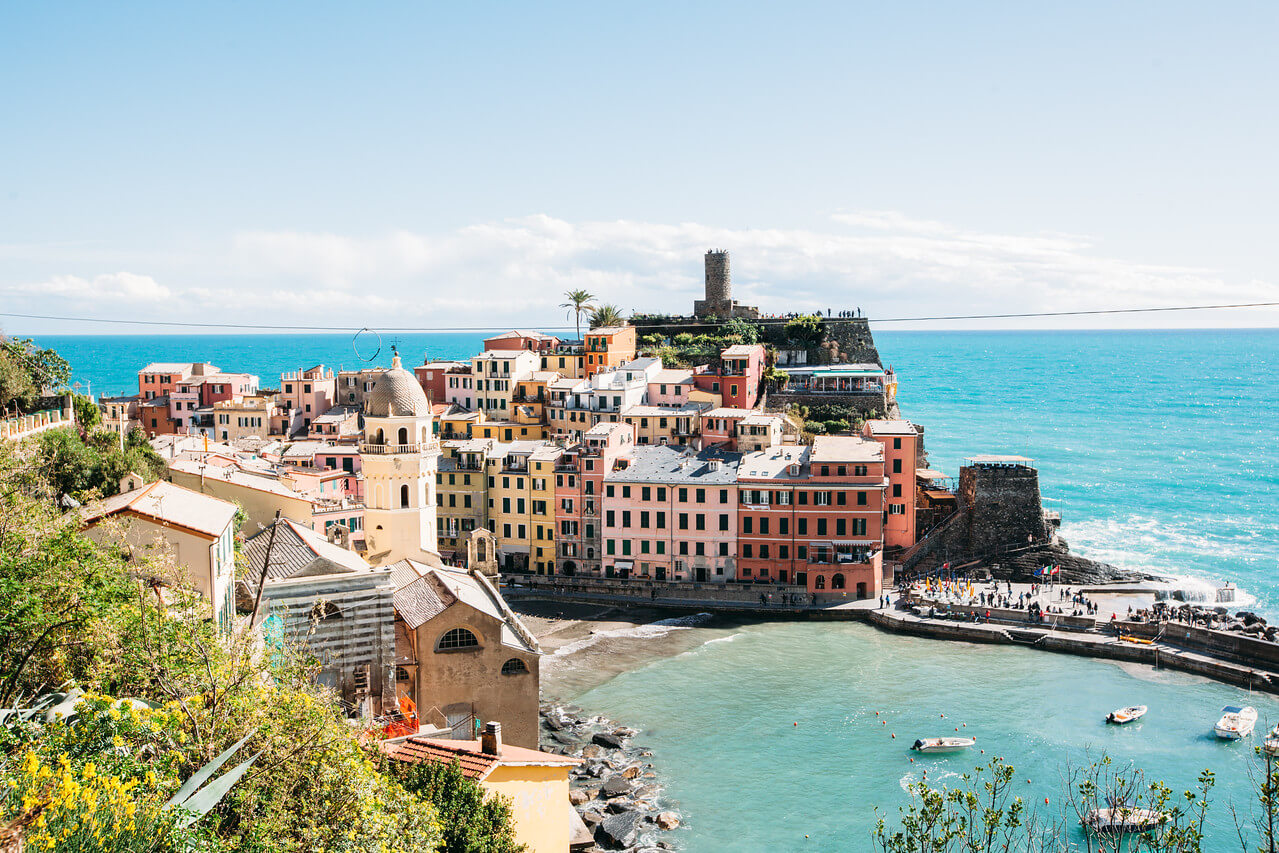 Cinque Terre coastline in Italy