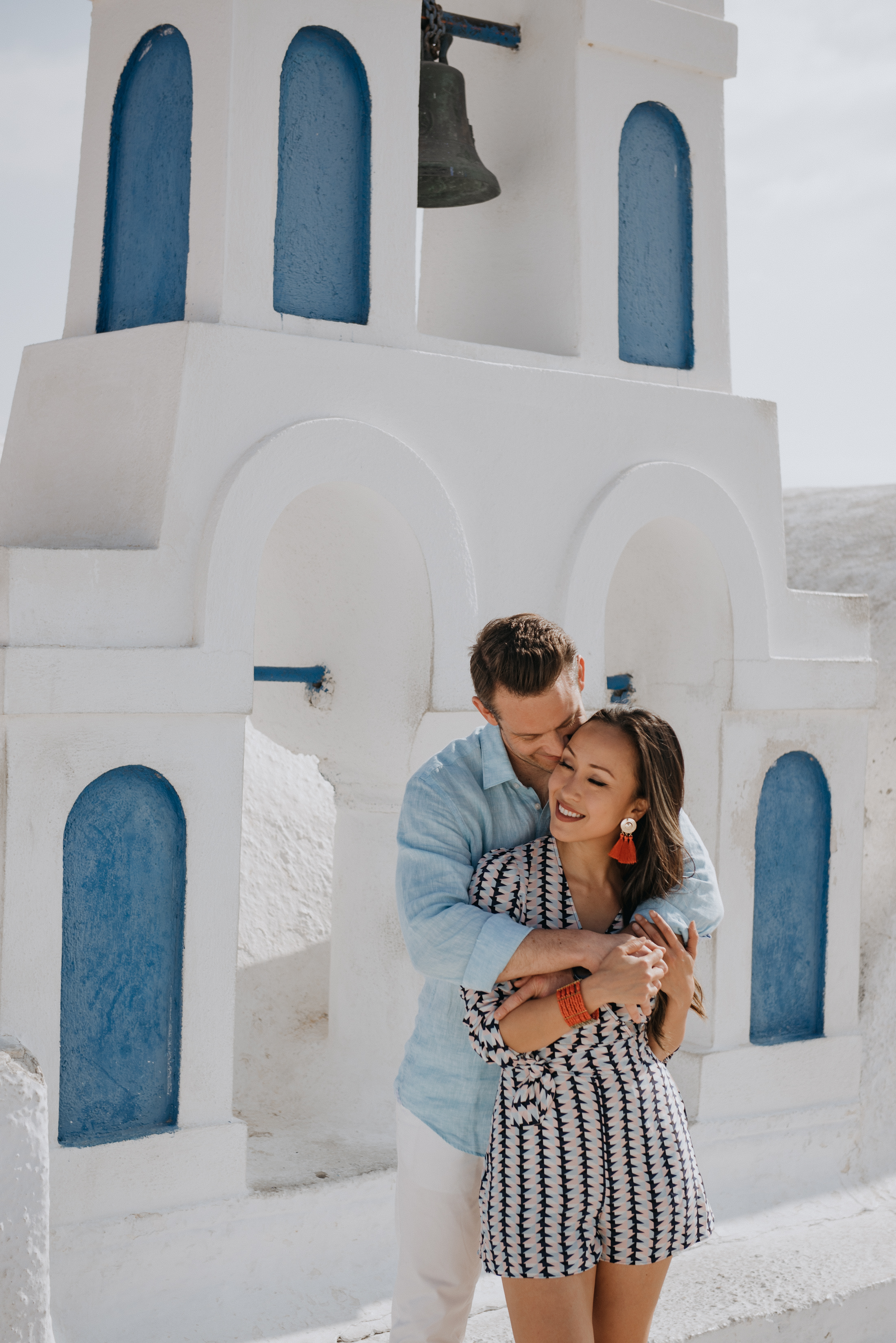 Couple in Santorini