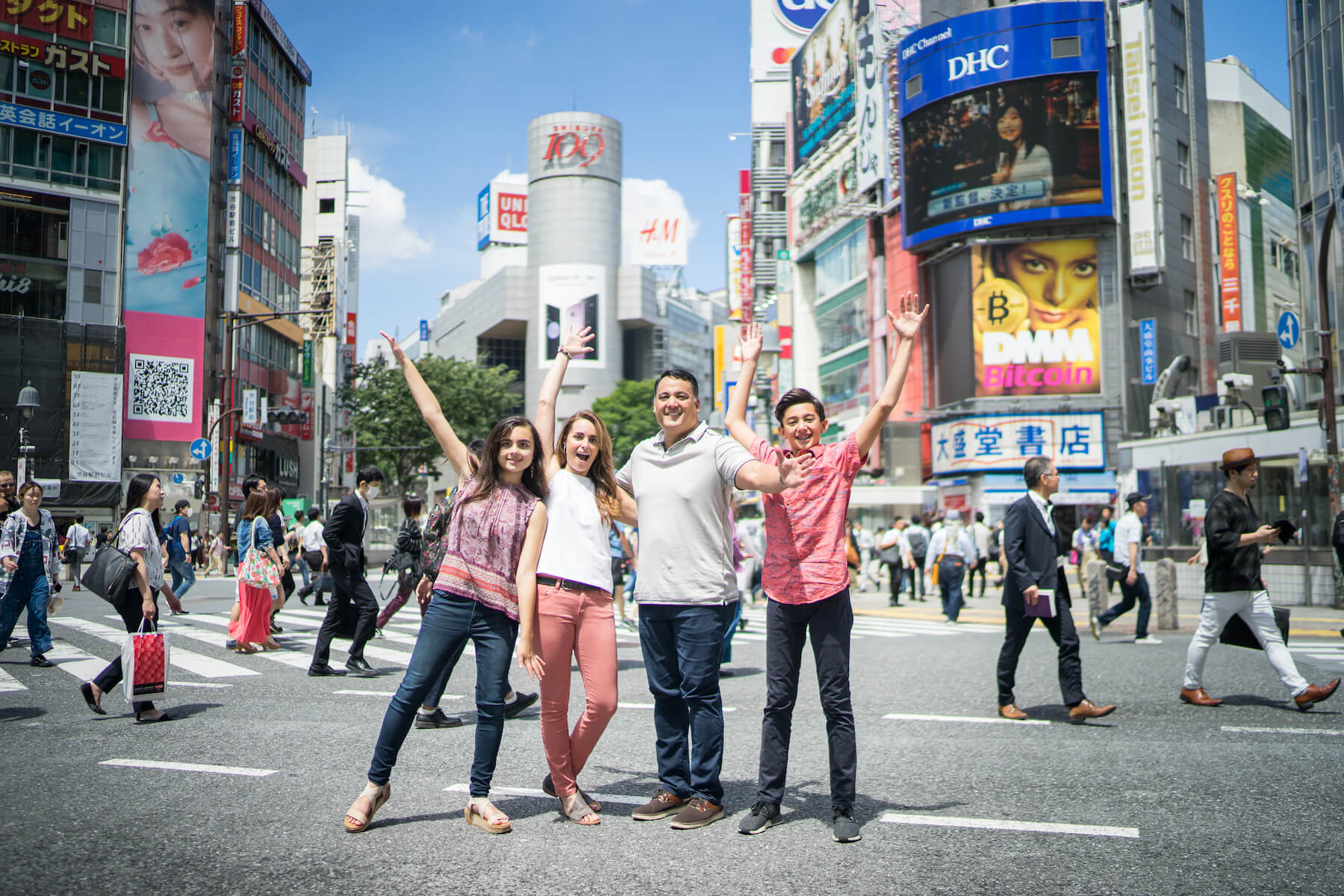 Family in Tokyo, Japan