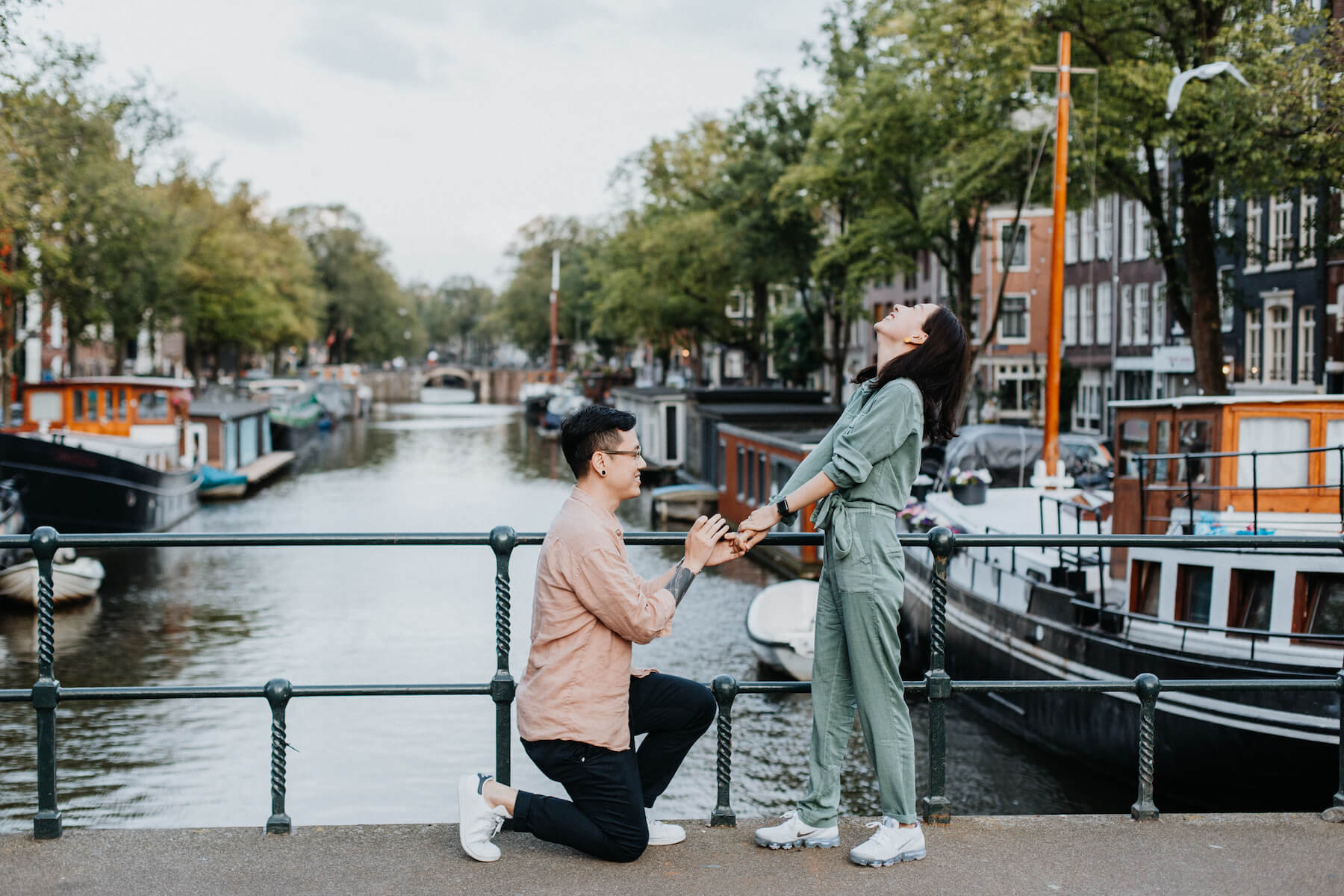 Couple proposal in Amsterdam, Netherlands