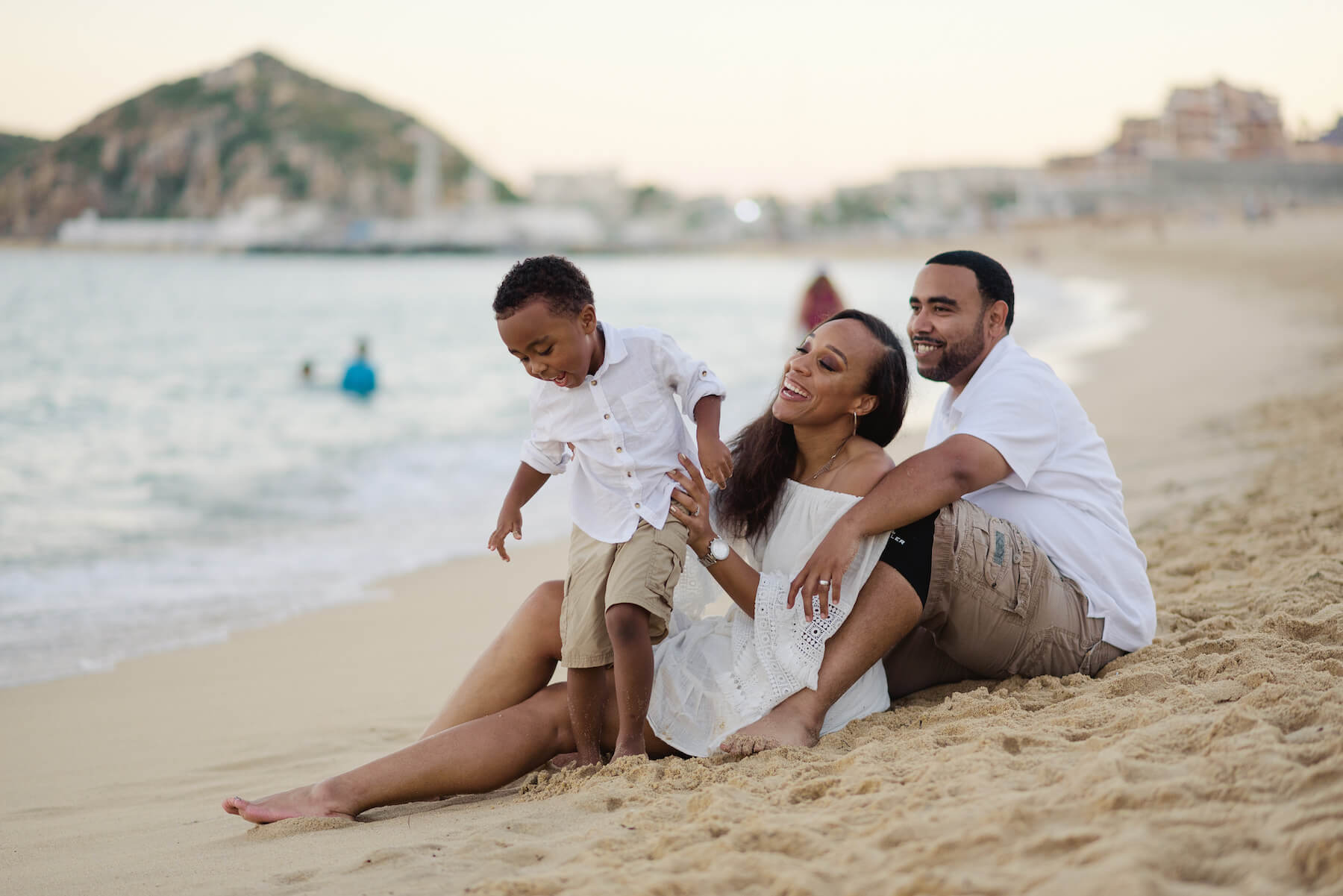 family in Cabo San Lucas, Mexico