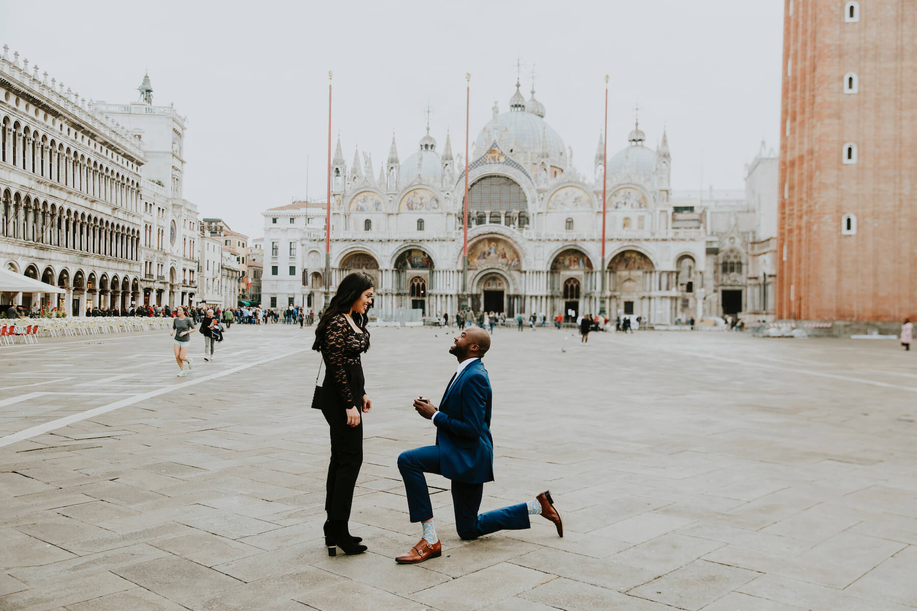 Couple proposal in Venice, Italy