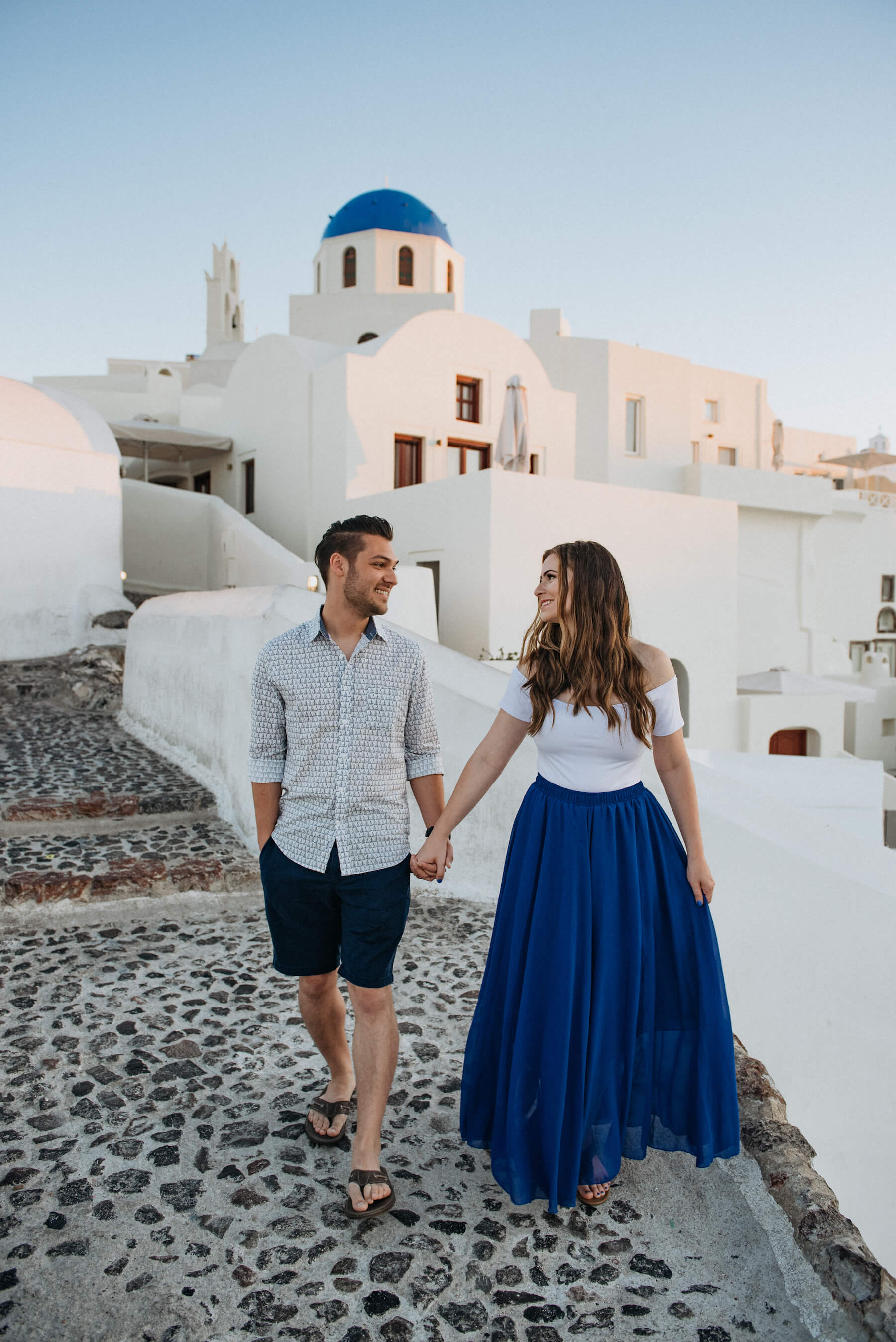 Couples trip in Santorini, Greece