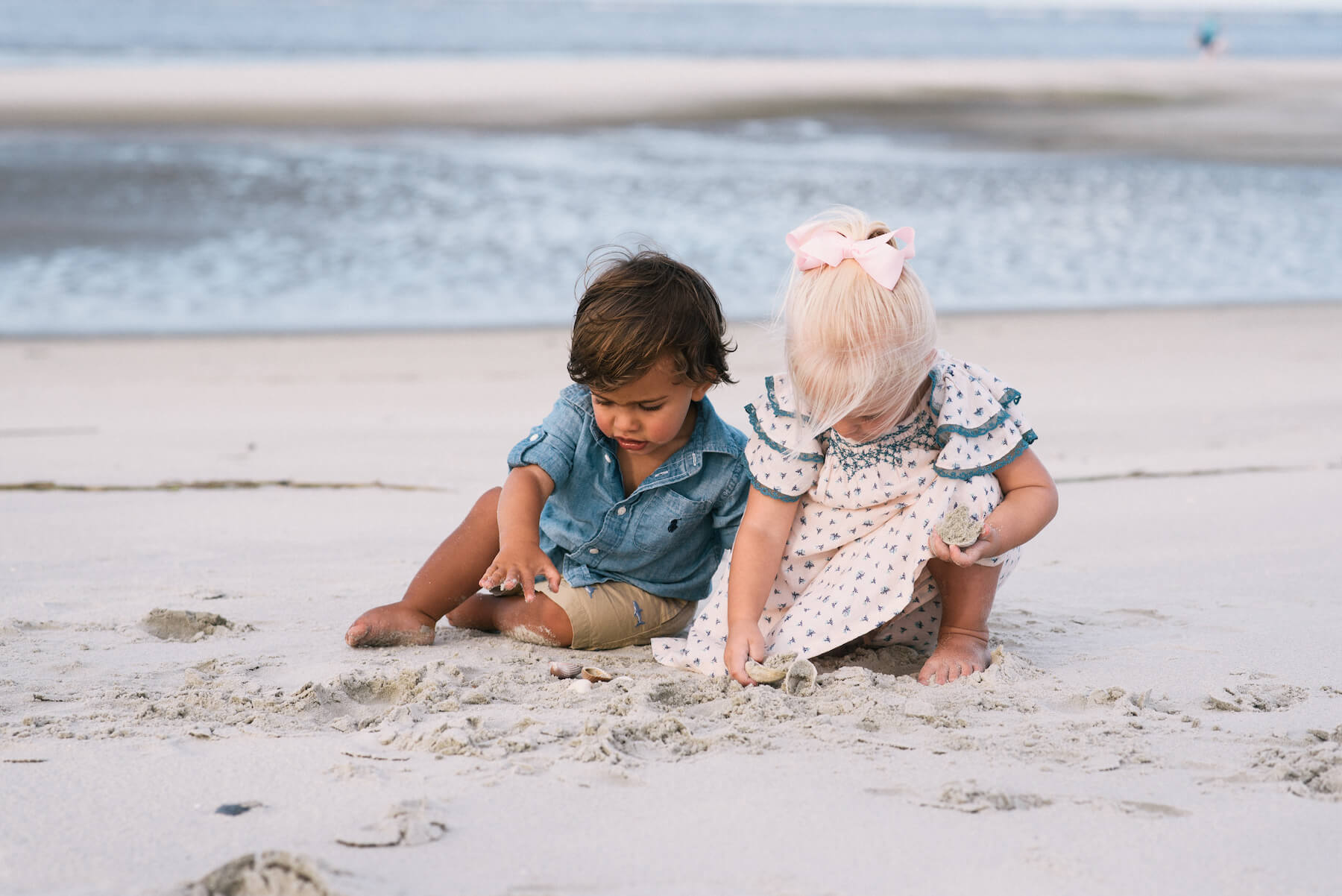 kids playing on the beach Savannah, Georgia, United States of America