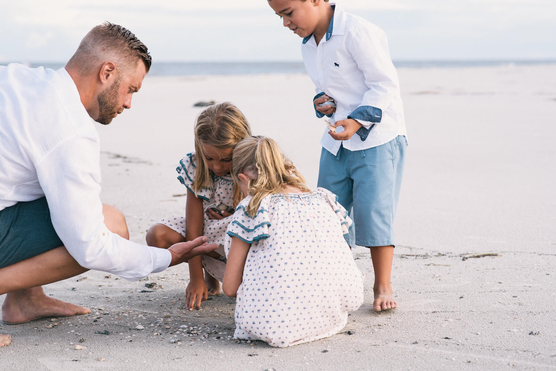 kids playing on the beach in Savannah, Georgia, United States of America