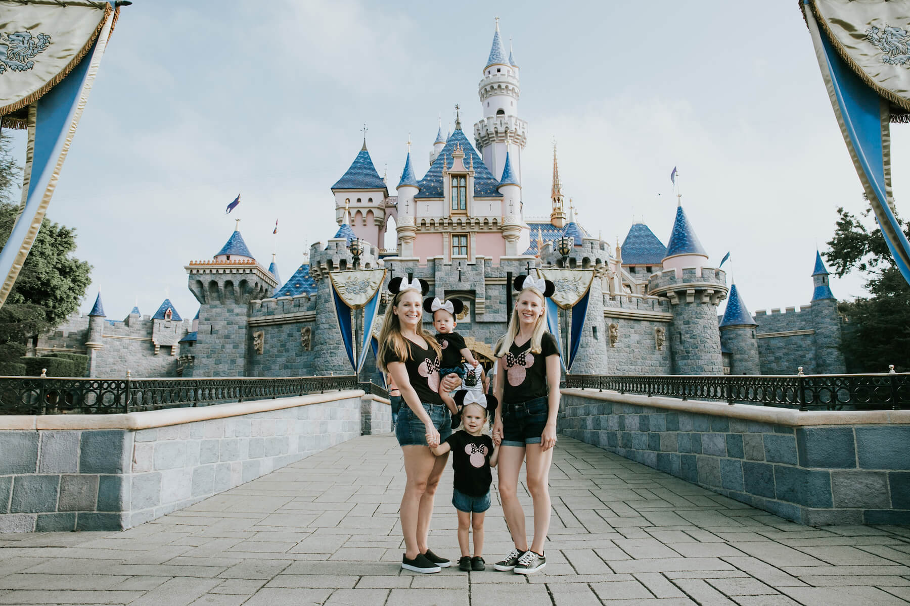 Lesbian Couple Family in Disneyland Anaheim California Unites States USA