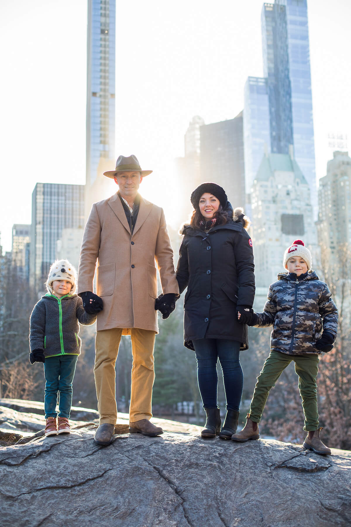 Family of 4 in New York City Unites States USA
