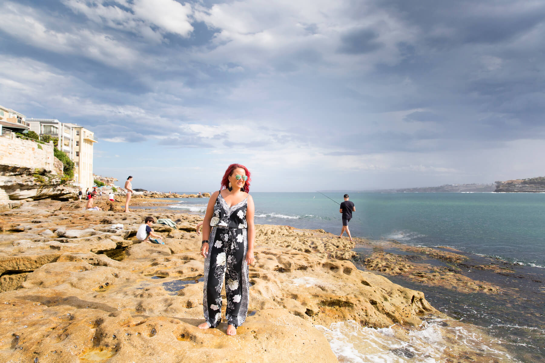 Woman on Bondi Beach in Sydney Australia