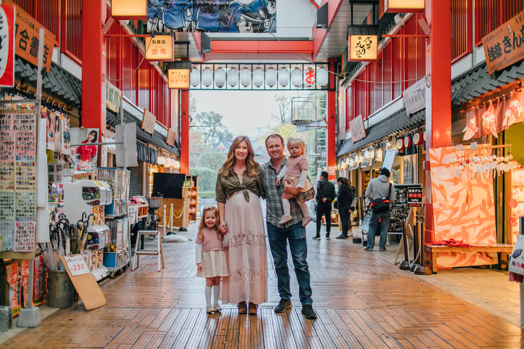 Family of 4 in Tokyo Japan