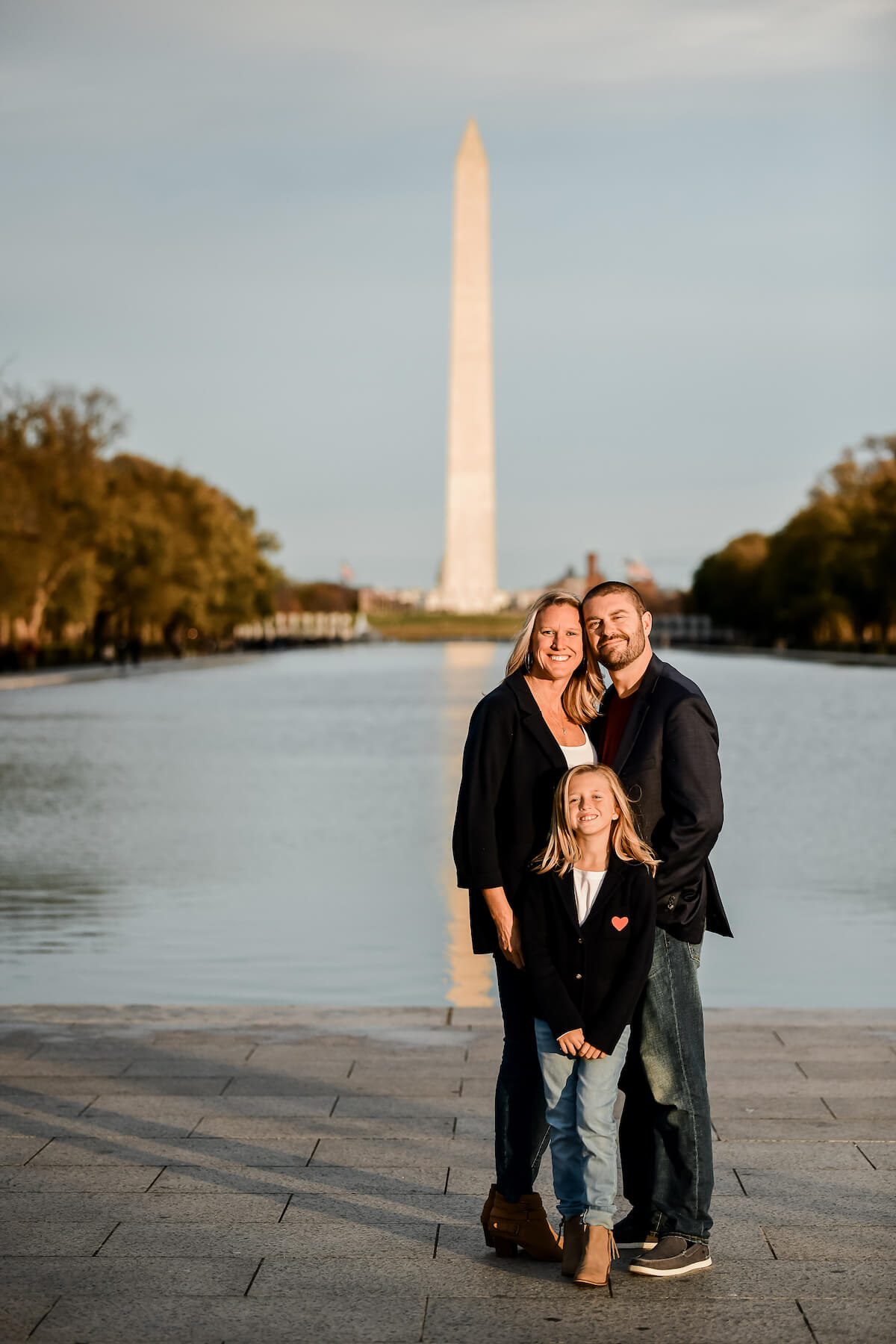 Family of 3 in Washington DC Unites States USA