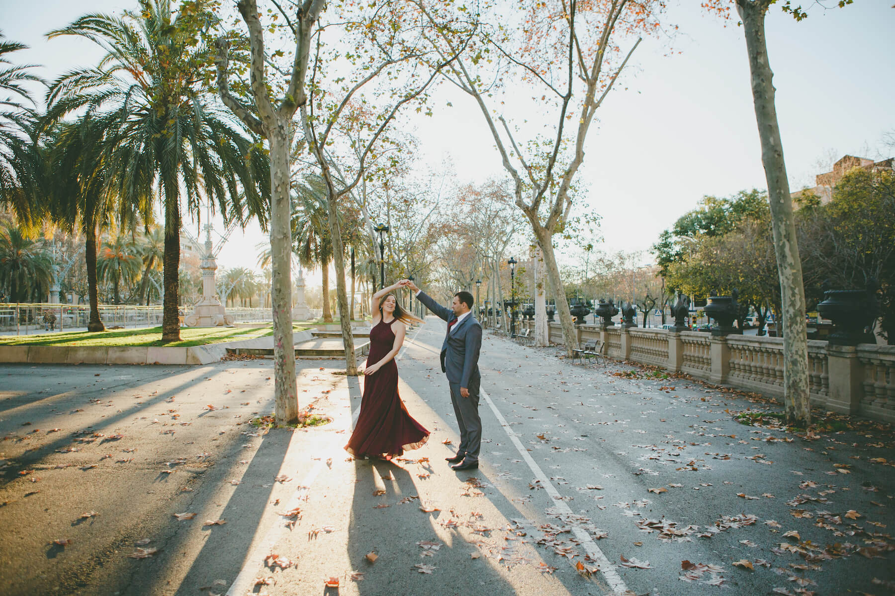 Couple in Barcelona Spain