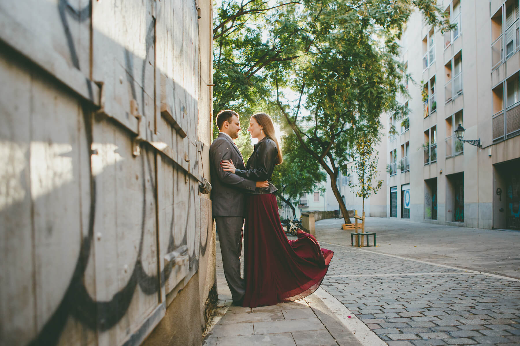 Couple in Barcelona Spain