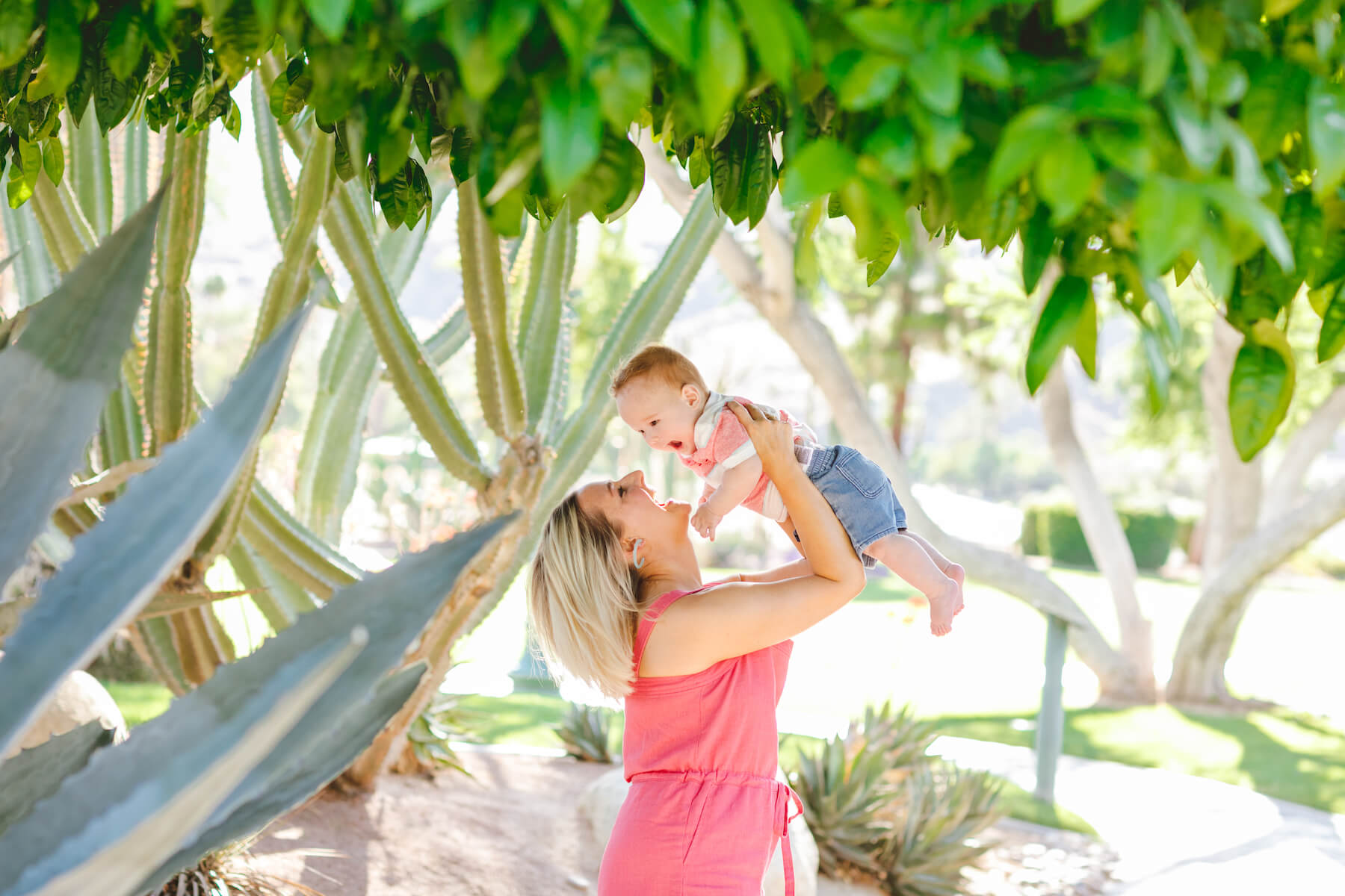 Palm Springs California United States Spring Break Baby and Mother