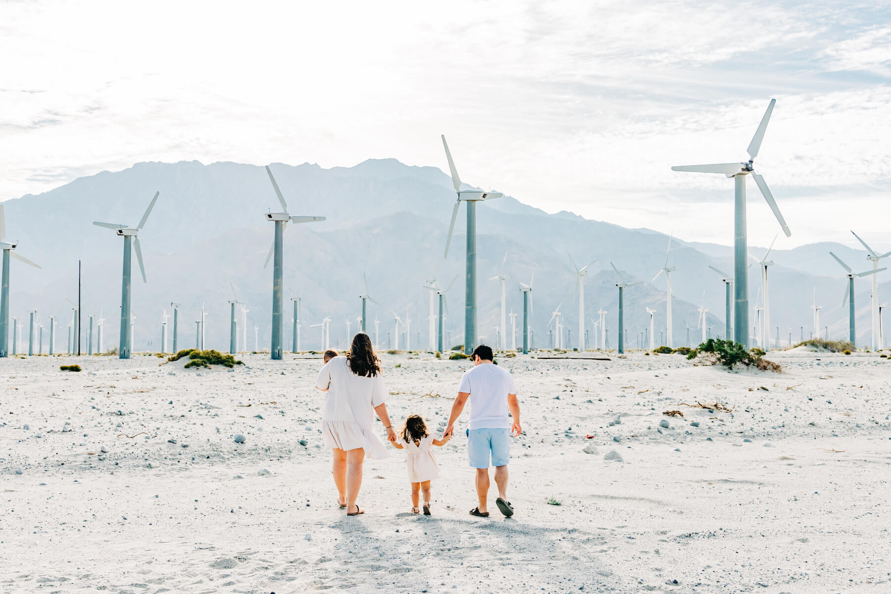 Family in Palm Springs Desert