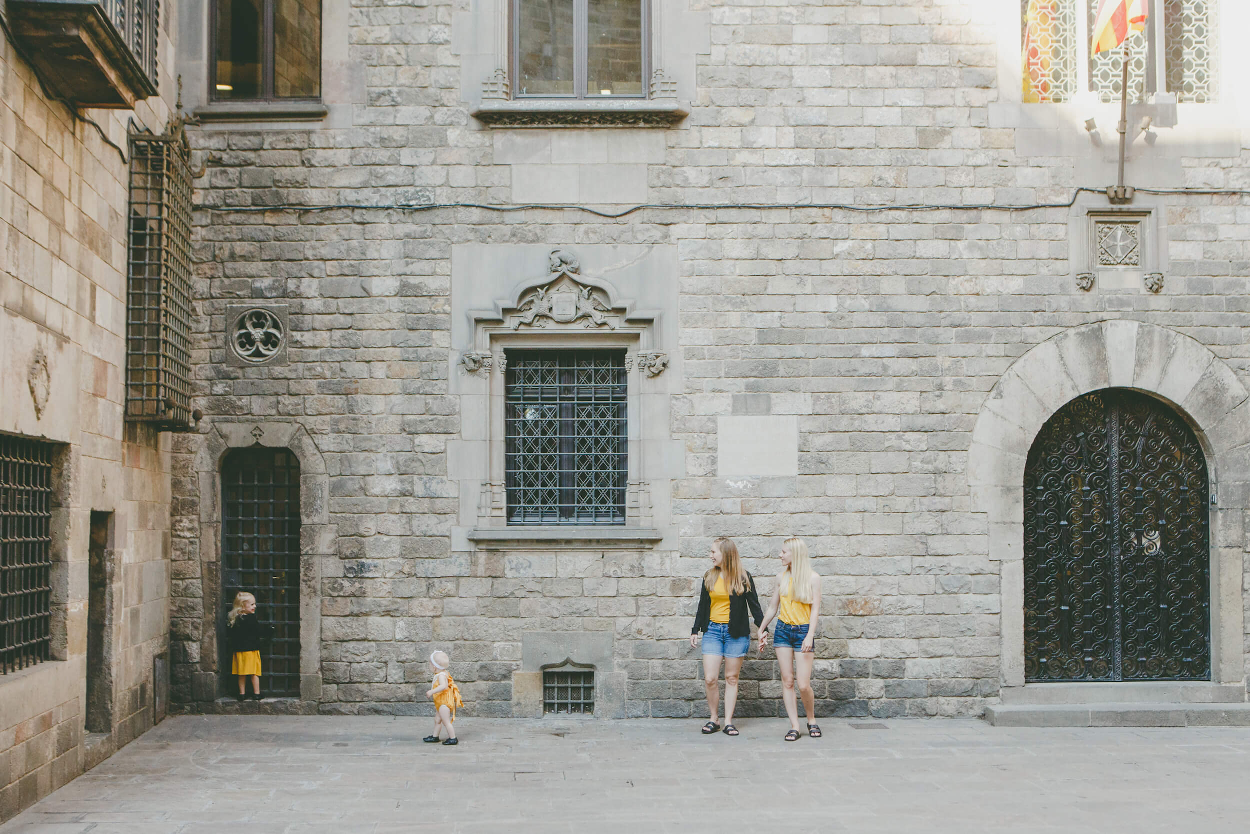 Family vacation culture in Barcelona Spain