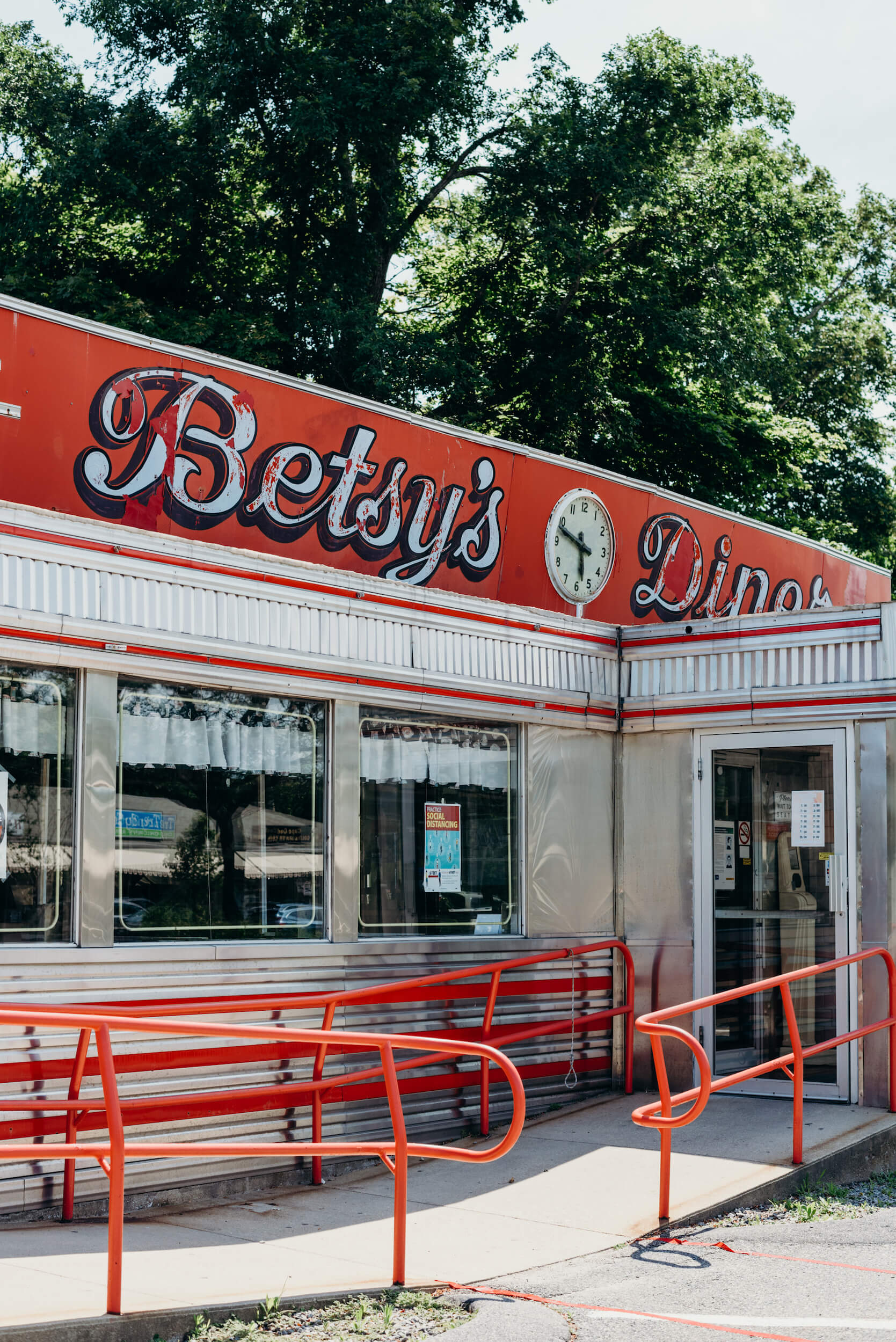 Exterior of Betsy's Diner in Cape Cod, Massachusetts, USA.