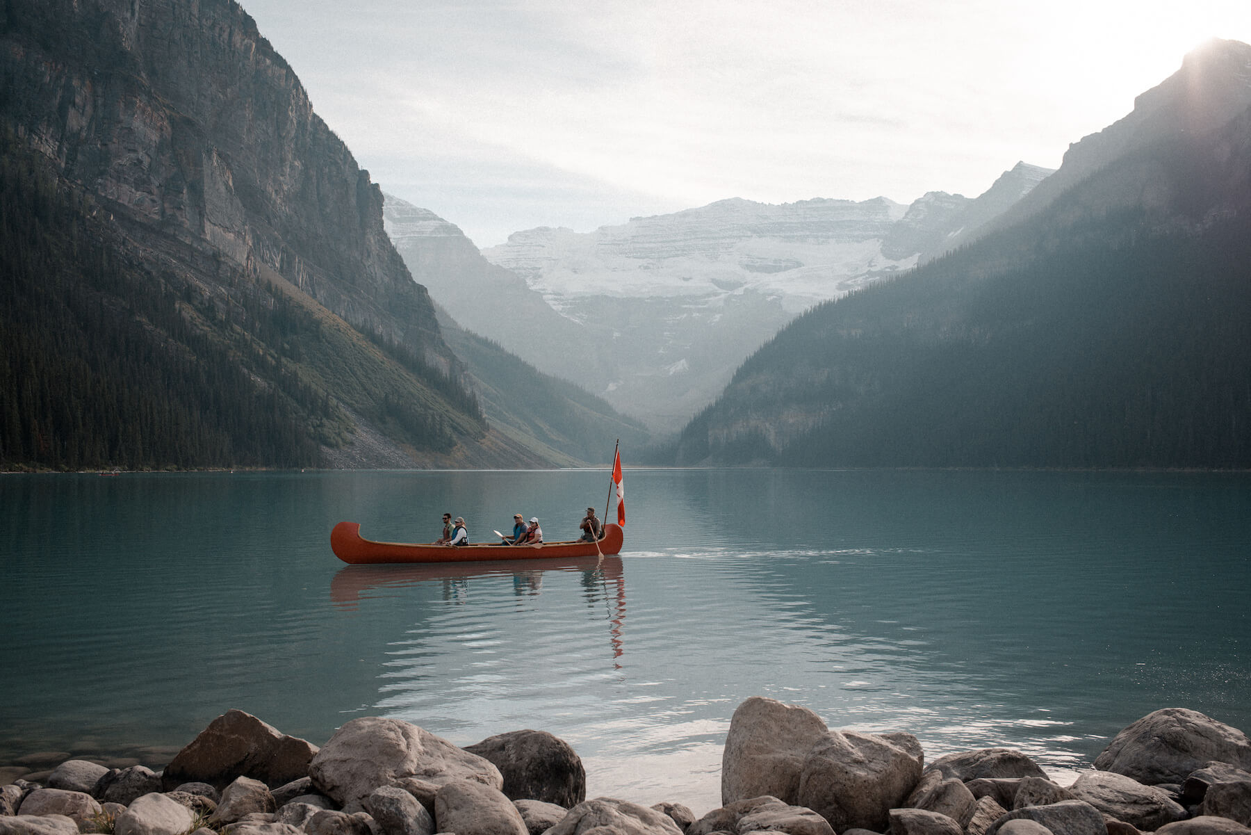 Explore Canada, Banff Alberta, Lake Louise, Canada Flag, Canoe