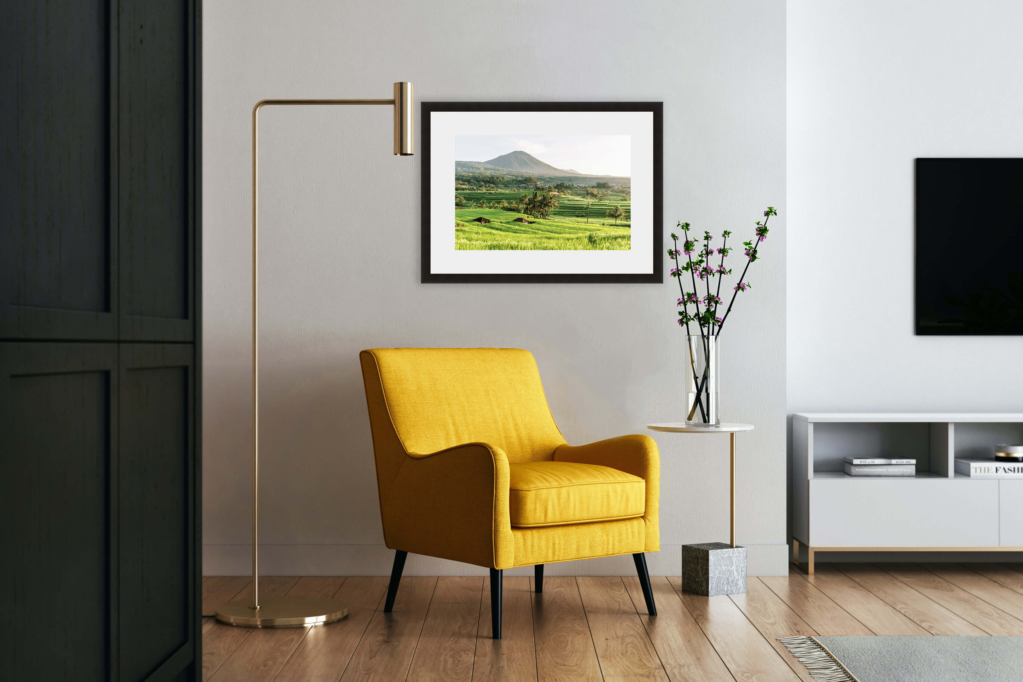 Travel home decor, fine art print of Bali Jatiluwih in Bali, Indonesia