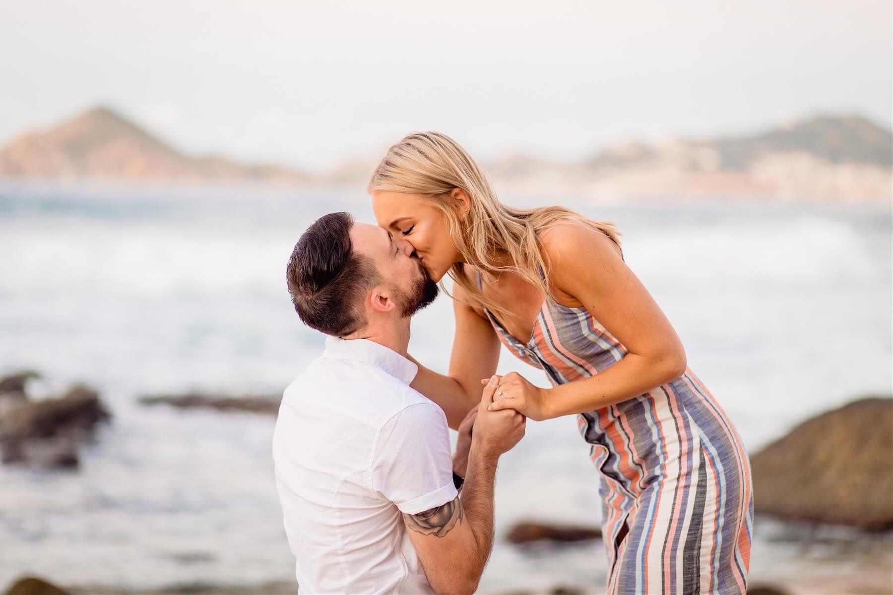 Couple vacation surprise proposal photoshoot in Cabo San Lucas Mexico