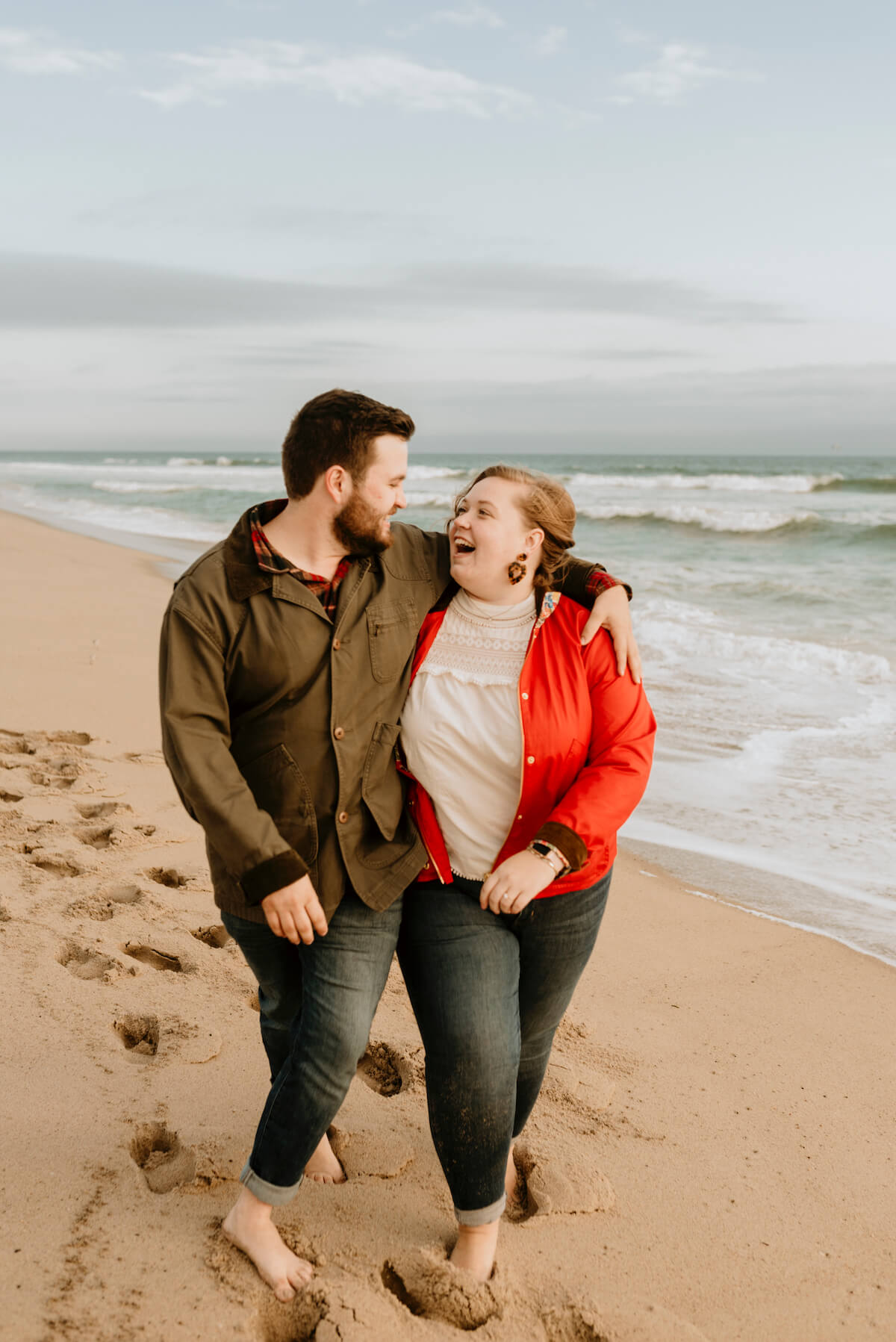 Marriage proposal on the beach in Nantucket