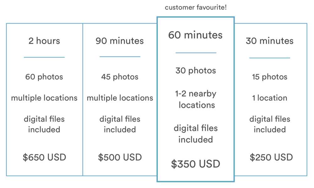 Vacation Package Pricing Infographic