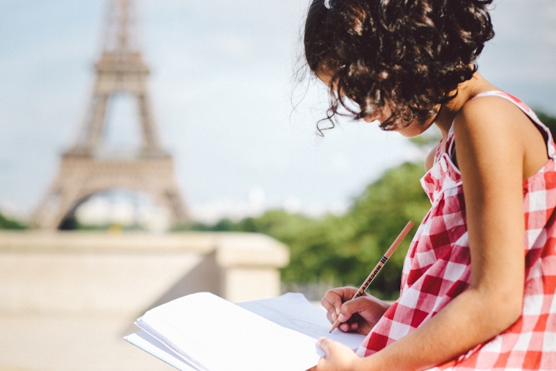 Unique Vacation Photos in Paris. Kids. Eiffel Tower. Vacation Photographer. Flytographer