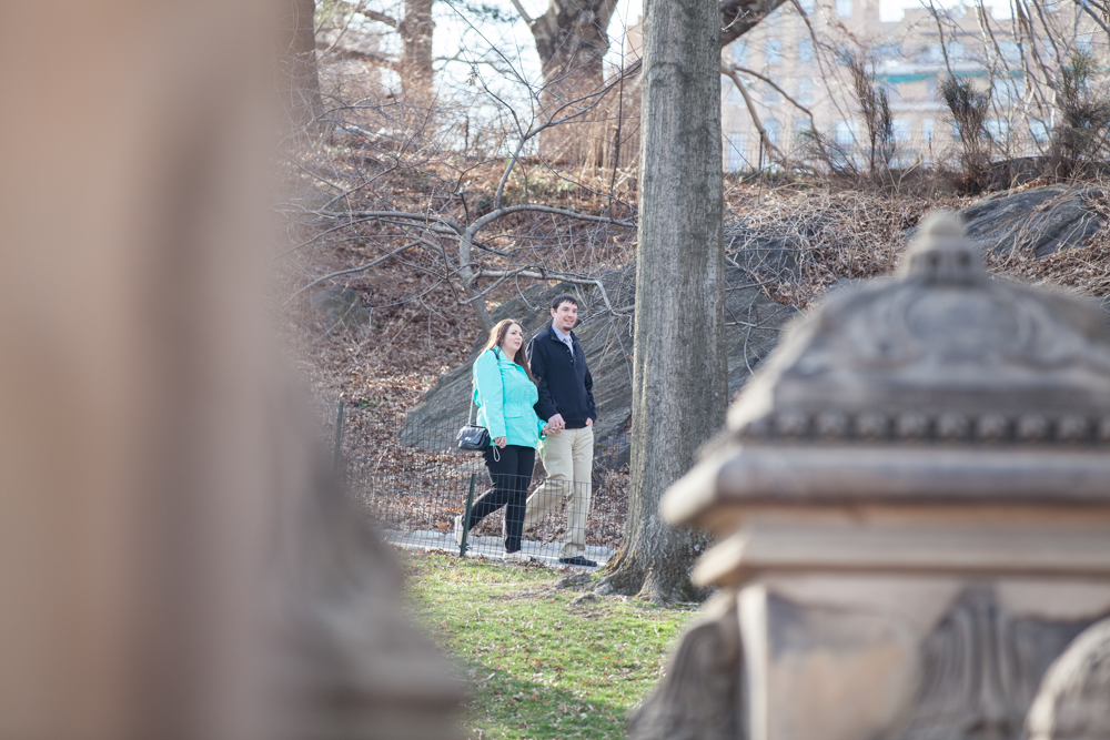  Flytographer Samantha Margalit is in position and spots Evan and Kerri arriving 