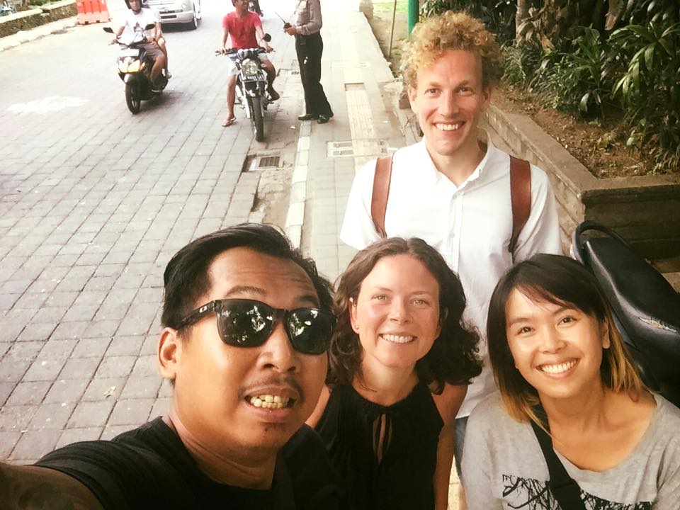 Tara, our Creative Director, and her husband (centre) enjoyed time with Bayu & Vony in Bali .