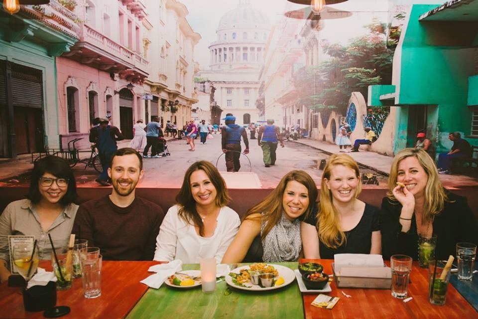 Nicole (far right) meeting up for a night on the town with NYC Flytographers (left to right): Lauren , Johnny , Kirsten, Josephine, Kate .