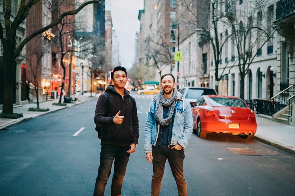 Travelling Flytographer Gusmank in Bali met NYC Flytographer Johnny for his own shoot in the Big Apple.