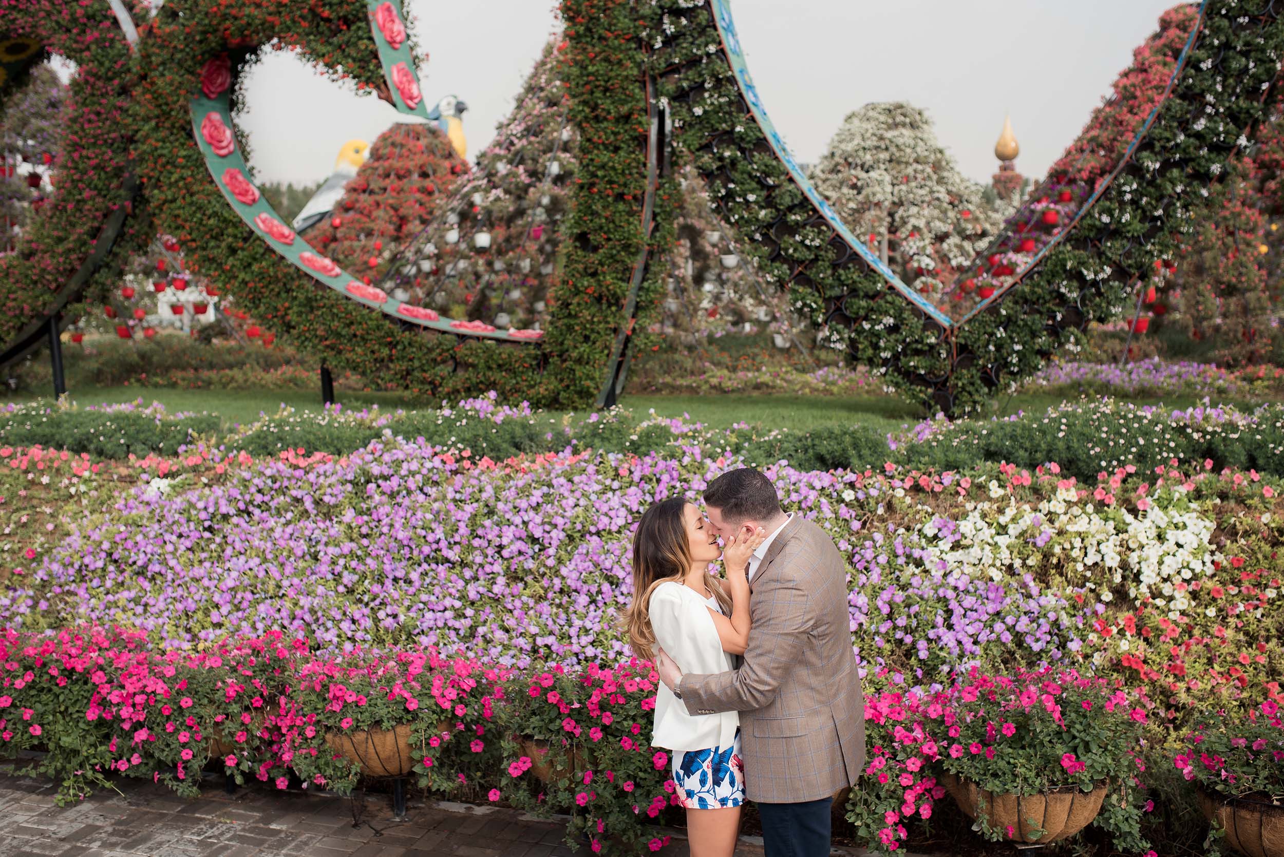 A Romantic Surprise Proposal In Dubai S Miracle Garden Flytographer